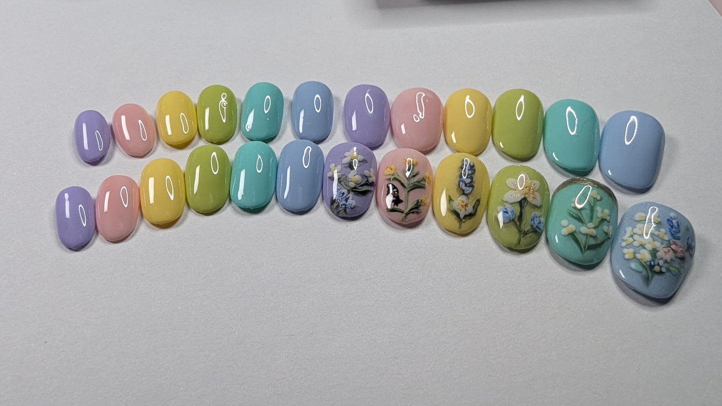 Spring Bloom Press-On Nail Set