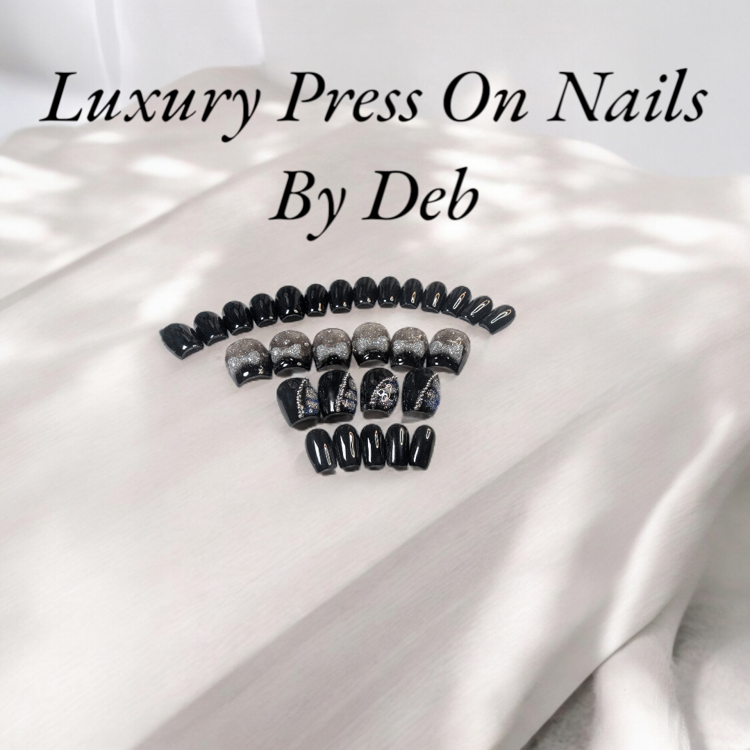 Black Tie Glam Press-On Nail Set