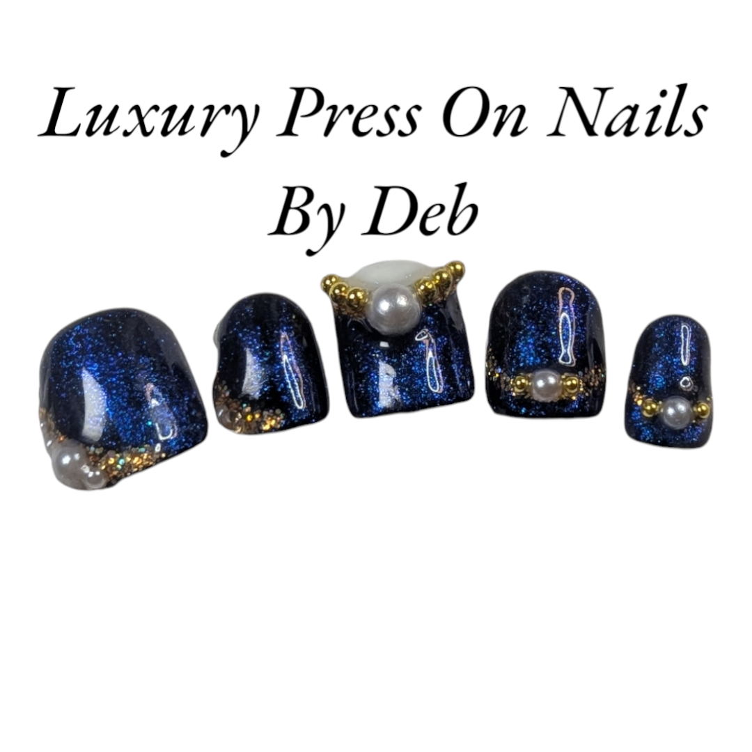 Midnight Glamour Press-On Nail Set